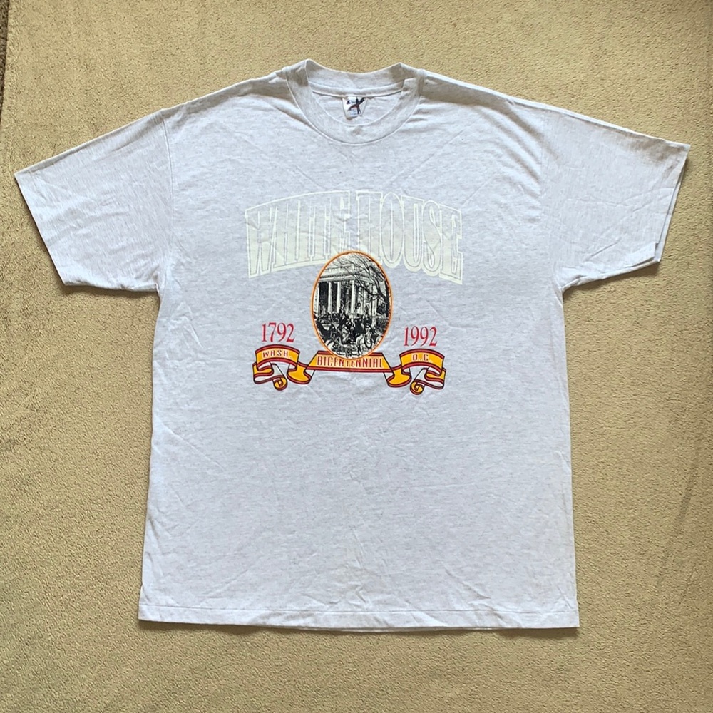 Vintage Single Stitch T-shirt 1992 White House Bicentennial Washington D.C. XL